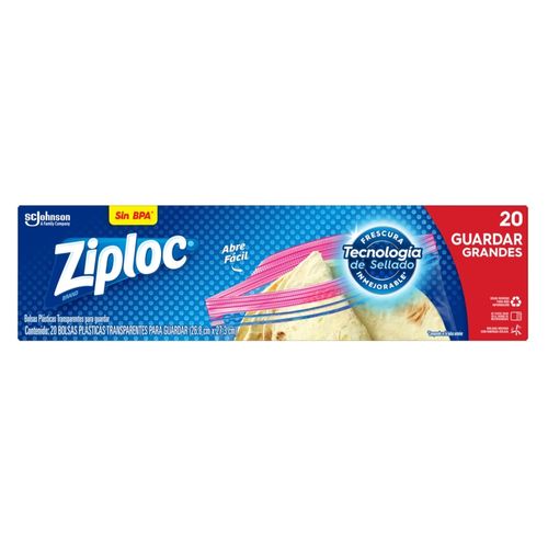 Bolsa Palimento Ziploc Grande - 20 Unidades