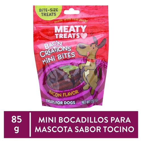 Bocadillos para perro Meaty Treats sabor tocino - 70.9 g