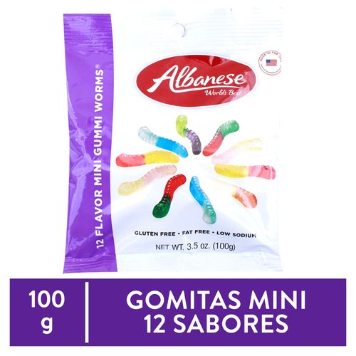 Gomitas Albanese 12 Flavor Mini Worm -99 g
