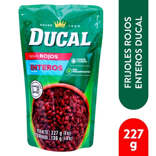 Frijol Ducal Entero Rojo 227 Gr