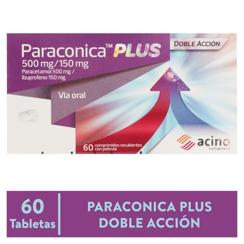 Paraconica Plus 500Mg/150Mg X 60 Tab X Unidad