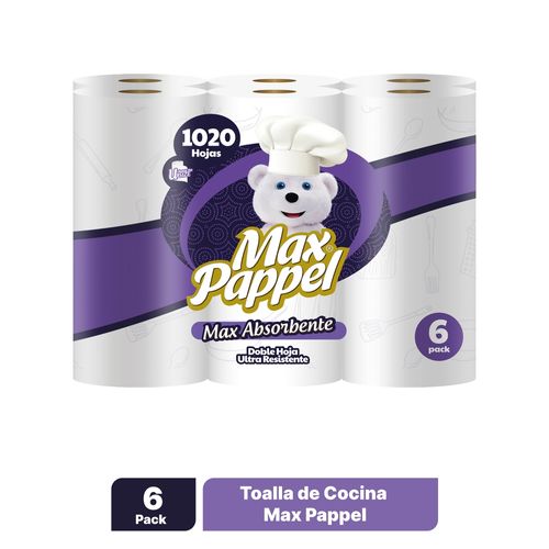 Toalla de papel Max Papel de 200 hojas - 6 Uds