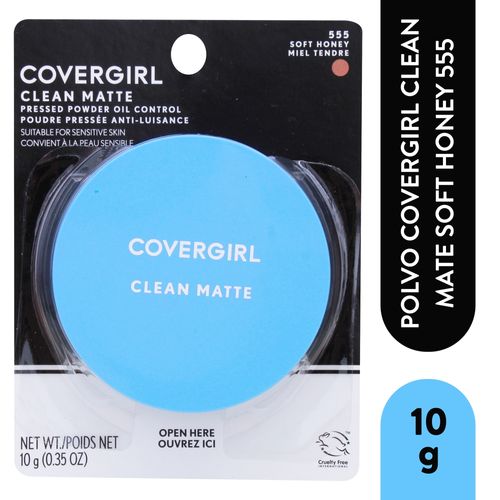 Polvo compacto Covergirl clean matte tono 555 soft honey - 10 g