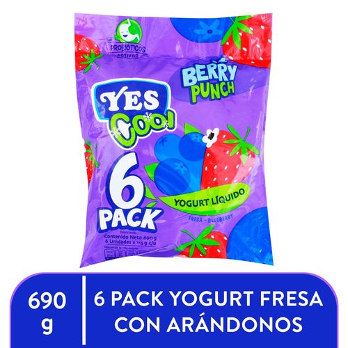 Yogurt YES berry punch 6 Pack - 690 g