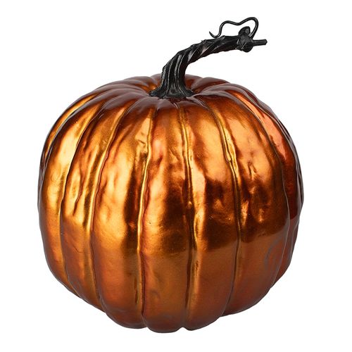 Calabaza Grande Metalica Naranja Hv