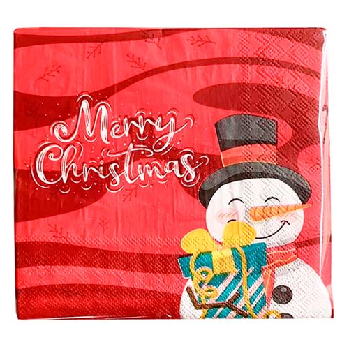 Servilleta Snowman 33X33Cm Set 10U