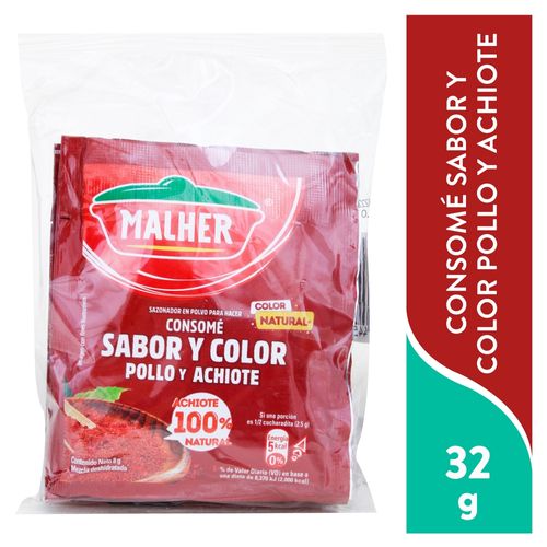 Malher Consome Pollo Con Achiote 32 Gr