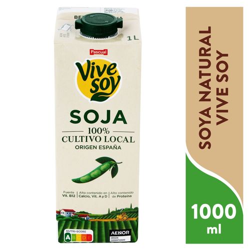 Bebida de Soya Vive Soy Sabor Natural 1000ml