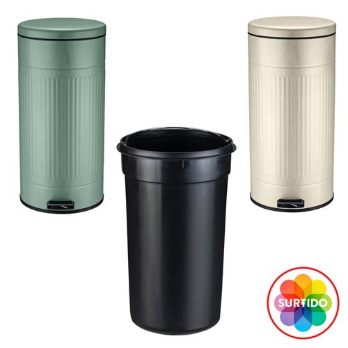 Basurero Mainstays, con pedal Surtido -30L