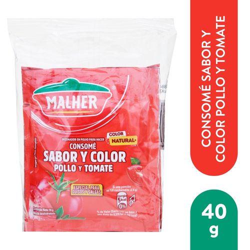 Malher Consome Tomate Con Pollo 40 Gr