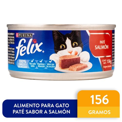 Alimento Húmedo Gato Adulto Purina Paté Felix Salmón -156g