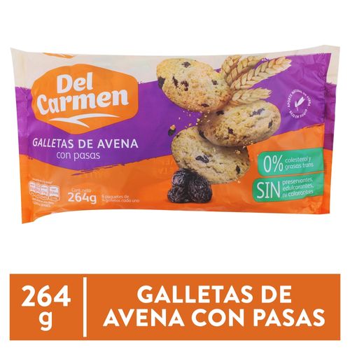 Galleta Del Carmen Avena Con Pasas - 264 g