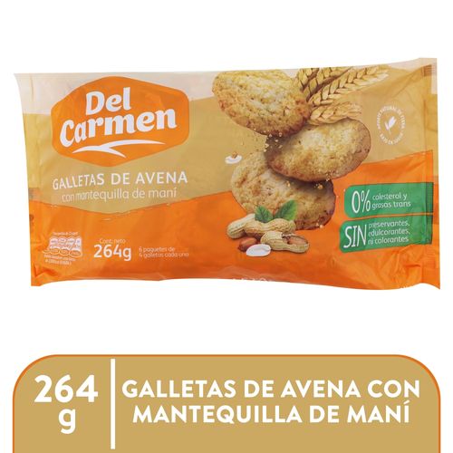 Galleta Del Carmen Mantequilla Mani - 264 g