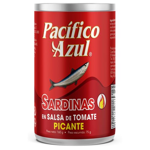 Sardina Pacifico Azul en Salsa de Tomate Picante - 160gr