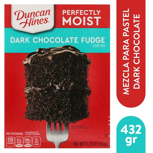 Mezcla Para Pastel Duncan Hines De Chocolate Negro - 432 g
