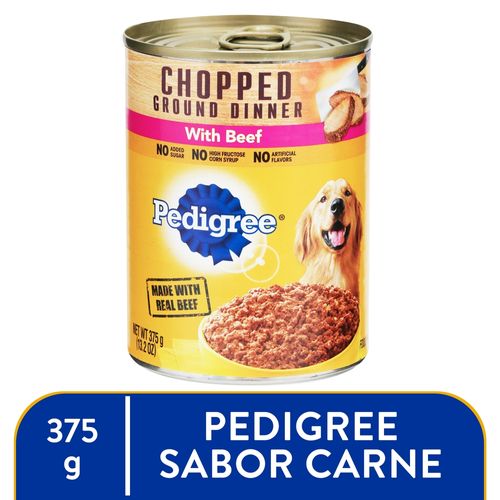 Alimento  Híºmedo Para Perros Adultos Chopped Ground Dinner Pedigree  Lata Res - 375gr