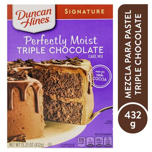 Mezcla Pastel Duncan Hines Triple Chocolate 432gr