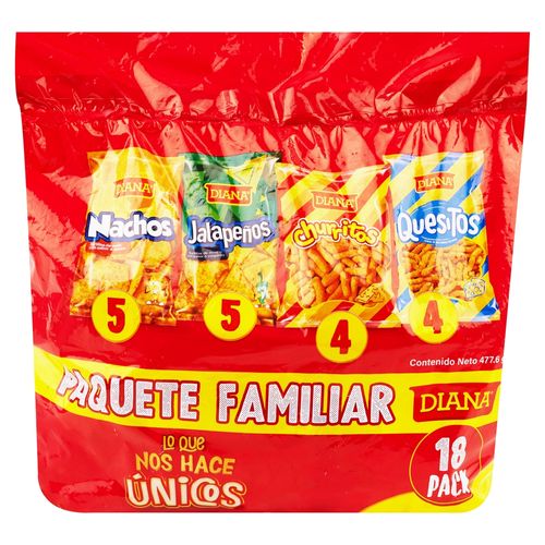 Snack Familiar Diana 18 Pack - 478gr