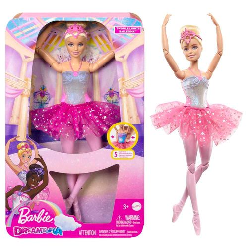 Muñeca Barbie Fantasia Bailarina Luces Tutu Rosa