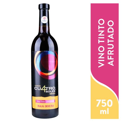 Cuatro Soles Tinto Afrutado Var 750ml