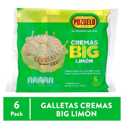 Galleta Cremas Big Limon 216Gr