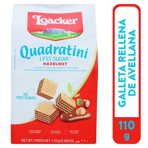 Loacker Qua Hazelnut Less Sugar 110 Gr