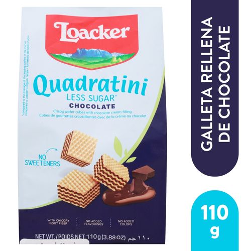 Loacker Qua Chocolate Less Sugar 110 Gr