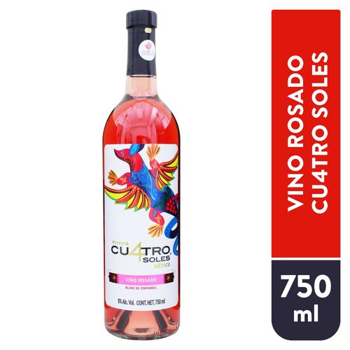 Cuatro Soles Rosado Bla De Zinfan 750ml