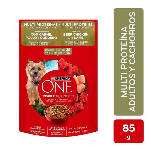 Alimento Húmedo Perro Adulto Purina One Multi Proteinas 85gr