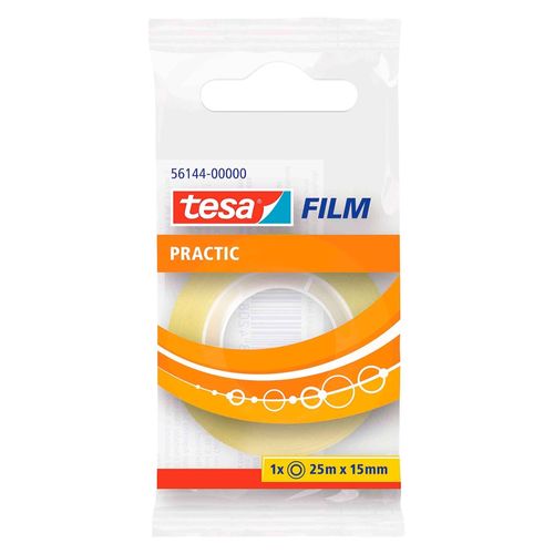 Cinta Tesa film transparente 15 mm x 25 m
