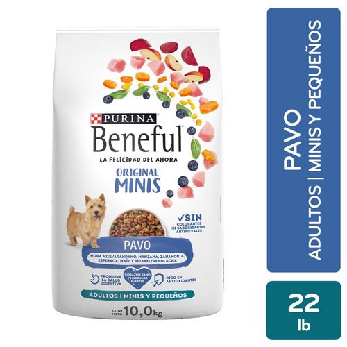 Alimento Perro Adulto Purina Beneful Original Minis Pavo, Minis Y Pequeños 10kg