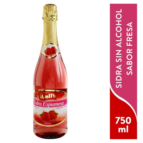 Sidra Wells Fresa Sin Alcohol - 750ml