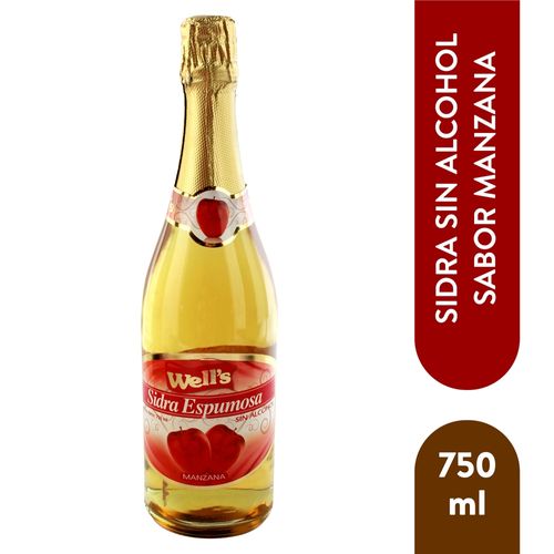 Sidra Wells Manzana Sin Alcohol - 750ml