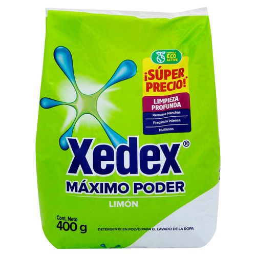 Detergente En Polvo Xedex, Con Aroma Limón - 400g