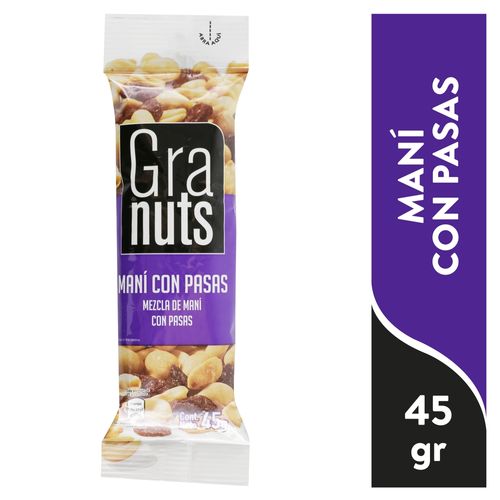 Maní Granuts con Pasas - 45 g