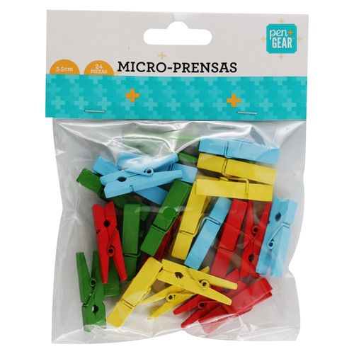 Micro prensas Pen + Gear de madera - 24 Pzas