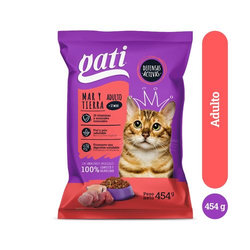 Alimento Para Gato Gati® Mary Y Tierra Adulto, Más De 12 Meses -  454g