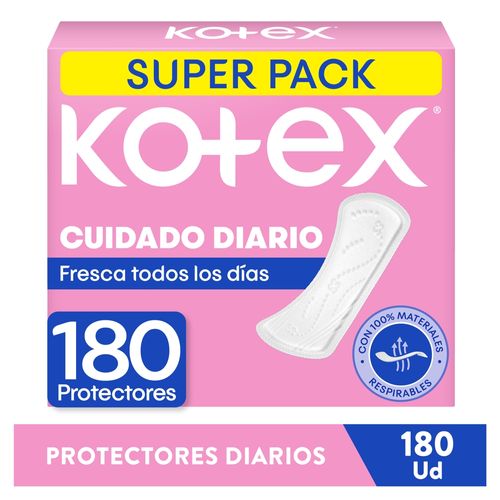 Protectores diarios Kotex regular super pack - 180 Pzas