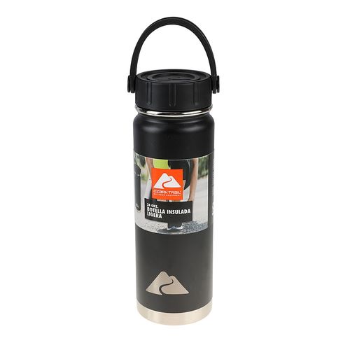 Botella insulada Ozark Trail de acero inoxidable con agarradera capacidad de 24 oz