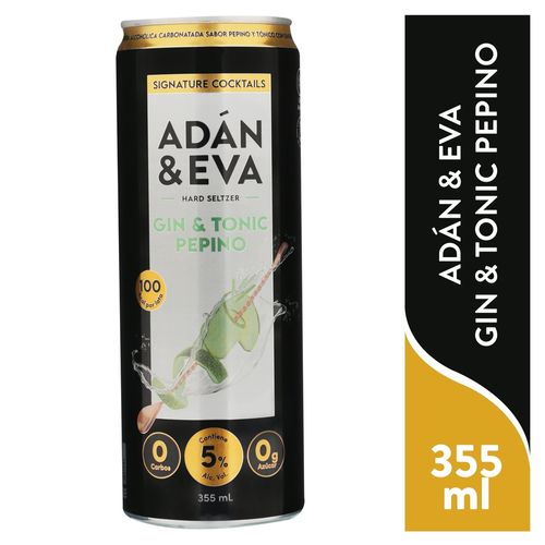 Bebida alcohólica Adán & Eva gin & tonic signature cocktails - 355 ml