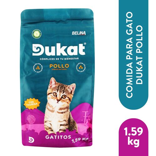 Alimento Dukat gatitos sabor pollo natural - 1590 g