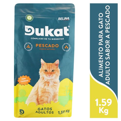 Alimento para gato adulto Dukat sabor pescado - 1590 g