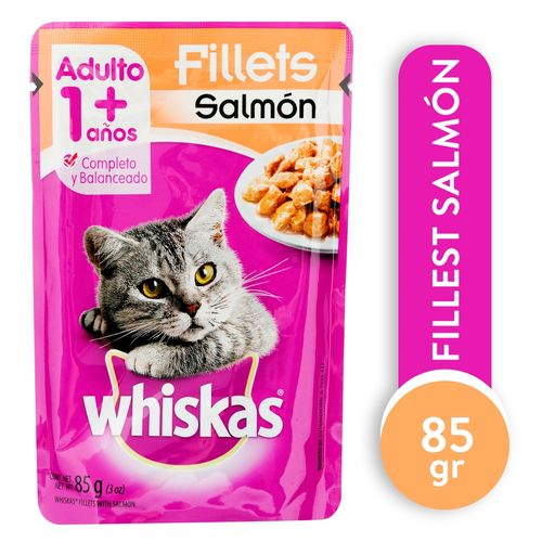 Whiskas Pouch Filetes Salmon 85Gr