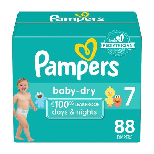 Pañal Pampers baby dry enormous talla 7 - 88 Uds