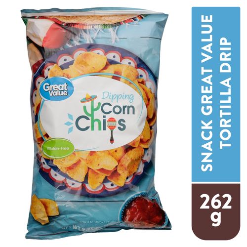 Snacks crujientes Great Value tortillas drip libre de gluten - 262 g