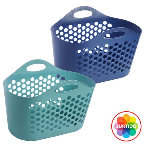 Canasta Plastica Cuadrada 37 5L