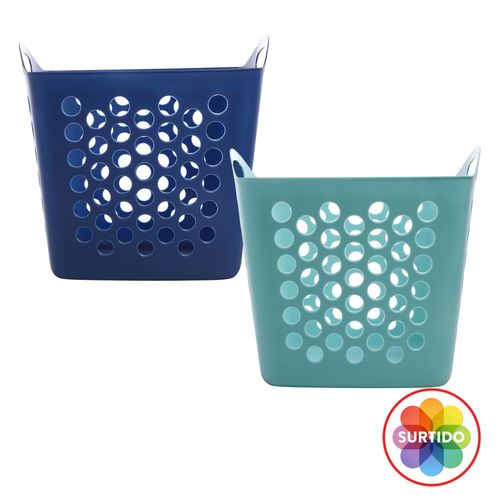 Canasta Plastica Cuadrada 37 5L