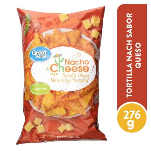 Snack Great Value Tortilla Nacho Sabor Queso 276 g