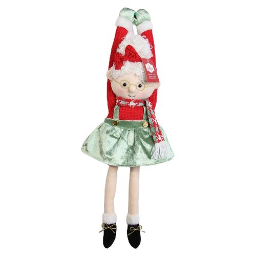 Figura Tela Mama Claus Colgar 61Cm Cjoy