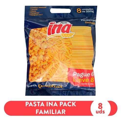 Pastas Ina Pack Familiar De 1200 G